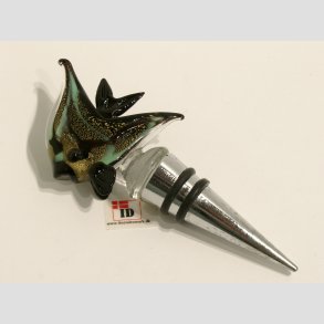 Vinprop Med Glas Kunst - Fisk - 12cm