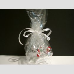 Gaveide - Glaskunst - Nipsenle i Glas - Vinter Figurer Med Hvid Silkepude - 1 Start/Gavepakke