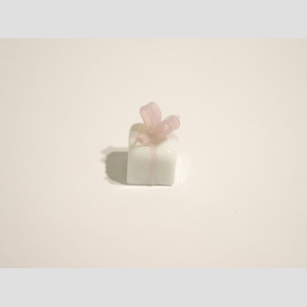 Gave - Glas Pakker - Hvid/Lyserd Sljfe - Mellemstore - 2,5cm Mini