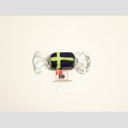 Glas Karameler - Bl/Gul - Svensk Flag Farver - 5cm