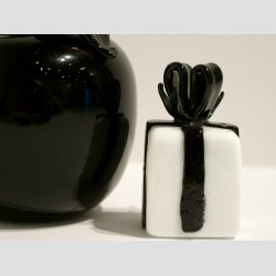 Glas Gave Pakker - Hvid/Sort - Sorte Sljfer 