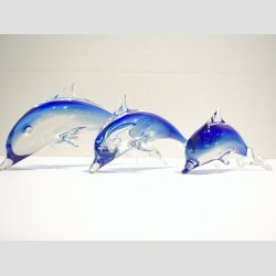 Delfiner - Stende Klar/Bl Glas Delfiner