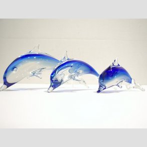 Delfiner - Stende Klar/Bl Glas Delfiner
