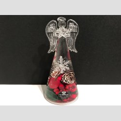 Engle - Glas Drmme Engle - Hndlavede Med Dekoration - Noel Berries - Stor H15cm