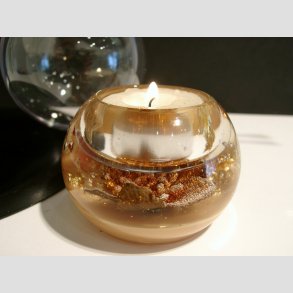 Julekugle - Hndlavede Mercurlys i Acryl Gave Kugle - 