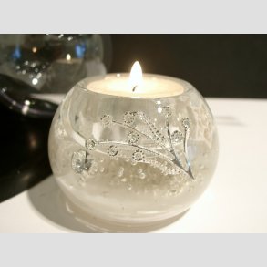 Julekugle - Hndlavede Mercurlys i Acryl Gave Kugle - 