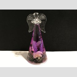 Glaskunst Engle - Glas Drmme Engle - Hndlavede Med Dekoration - Smart Provence - Stor H 15cm