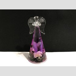 Glaskunst Engle - Glas Drmme Engle - Hndlavede Med Dekoration - Smart Provence - Stor H 15cm