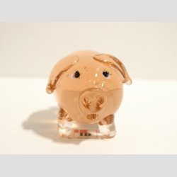 Hr. Gris - Klar/Lysebrun/Aflang/Rund - 5cm