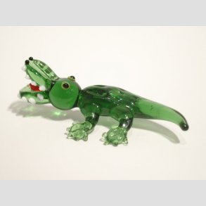 Zoodyr - Krokodille Baby I Glas - Grn - 7cm