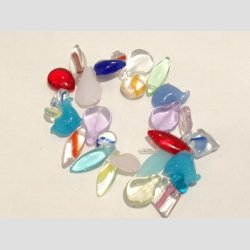 Glas Armbnd - Sm Delfiner