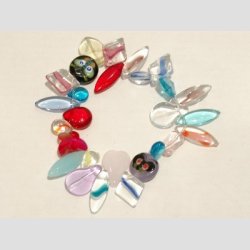 Glas Armbnd - Sm Sommerfugle