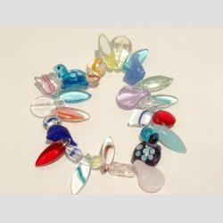 Glas Armbnd - Sm Skildpadder &amp; Delfiner