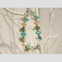 Krystal Armbnd - Glas Krystal Armbnd - Mix Klar/Lyse Kantet Glasperler