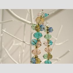 Krystal Armbnd - Glas Krystal Armbnd - Mix Klar/Lyse Kantet Glasperler