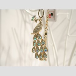 Armb�nd - Forgyldt P�fugl Med Hvide eller Farvet Glasdiamanter