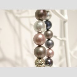 Armbnd - Rosabl Mix Pulveriseret Strandskalle Perler