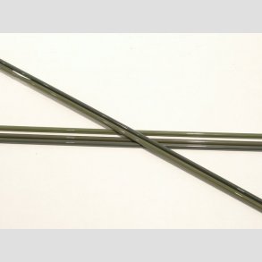 Glas Stnger - Pind Millefiori - Jadebrun/Grn/Sort - Dia4-6mm - 50cm