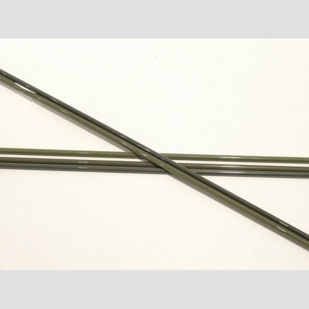 Glas Stnger - Pind Millefiori - Jadebrun/Grn/Sort - Dia4-6mm - 50cm