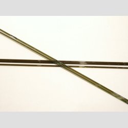 Glas Stnger - Pind Millefiori - Lysegrn/Brun - Dia4-6mm - 50cm