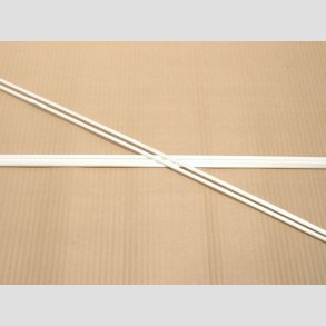 Glas Stnger - Pind Hvid Farve - COE96 - Dia4-6mm - 50cm