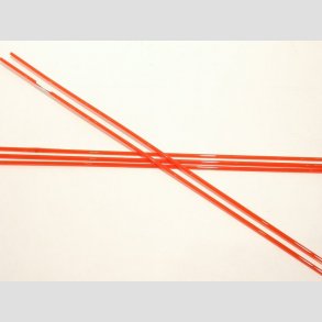 Glas Stnger - Pind Klar/Orange Farve - COE96 - Dia4-6mm - 50cm