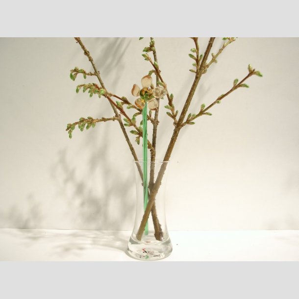 Glasblomster - Lysebrun - 16-17cm - 1 St Med 3 Stk 1 stk
