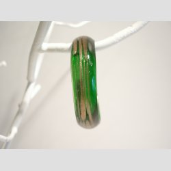 Glas Armbnd - Grn/Guld - Dia5,7cm &amp; 2,5cm bning