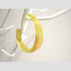 Glas Armbnd - Gul/Guld - Dia5,5cm &amp; 2,8cm bning