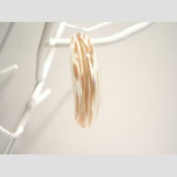 Glas Armbnd - Hvid/Guld - Dia5,7cm &amp; 2,3cm bning