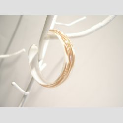 Glas Armbnd - Hvid/Guld - Dia5,7cm &amp; 2,3cm bning