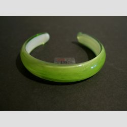 Glas Armbnd - Limegrn - Dia 6cm &amp; 3cm bning
