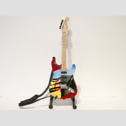 Miniature Crac C Elguitar - Komplet Med Stand/Rem - 25cm