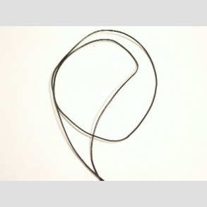 Sort Tynd Lderrem - 2mm - Pr. Lbende 1 Meter