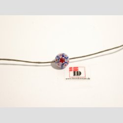 Millefiori Glas Perler - Rund Millefiori Blomst- 1cm