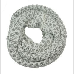 Trklde - Infinity Scarf - 130x30cm - Gr/Hvid Mix