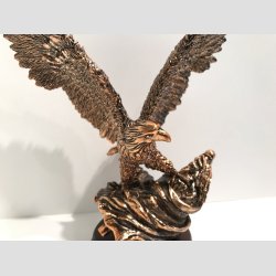 rne Figur - Flyvende Kobber rne - H20xB16cm