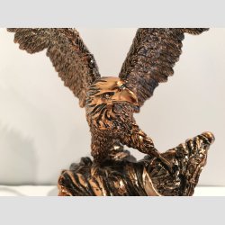 rne Figur - Flyvende Kobber rne - H20xB16cm