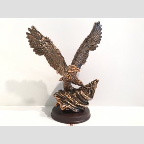 rne Figur - Flyvende Kobber rne - H20xB16cm