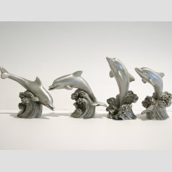 Delfin Figurer - Massiv Tin Figur - 7-8cm