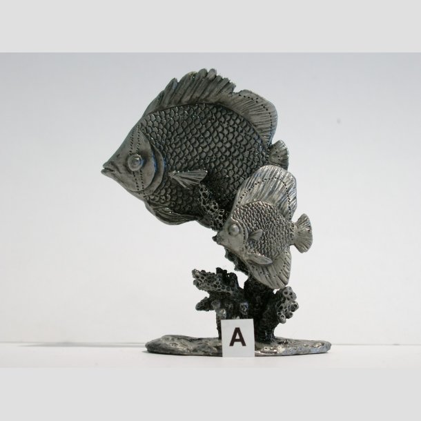 Dyrefigur Fisk - Tin Figur - Fisk p Koral - 8cm ID Deko1