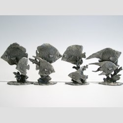 Dyrefigur Fisk - Tin Figur - Fisk p Koral - 8cm