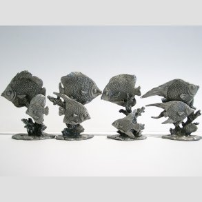 Dyrefigur Fisk - Tin Figur - Fisk p Koral - 8cm