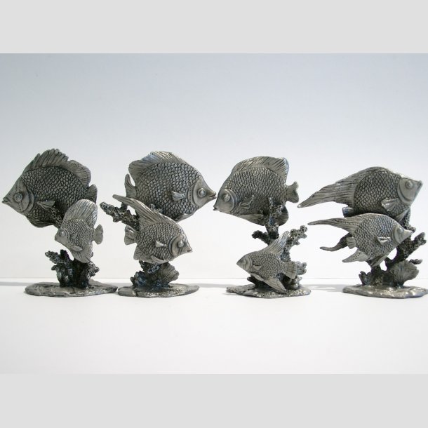 Dyrefigur Fisk - Tin Figur - Fisk p Koral - 8cm