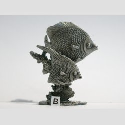 Dyrefigur Fisk - Tin Figur - Fisk p Koral - 8cm