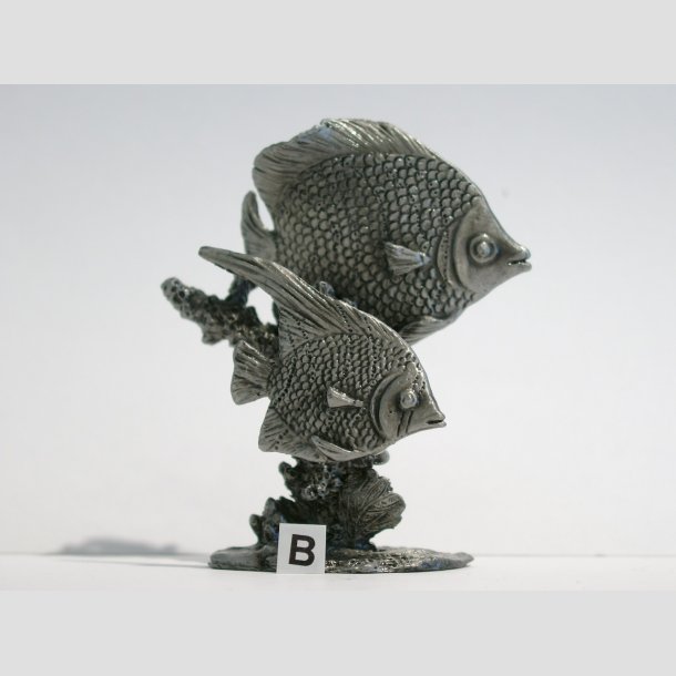 Dyrefigur Fisk - Tin Figur - Fisk p Koral - 8cm ID Deko2