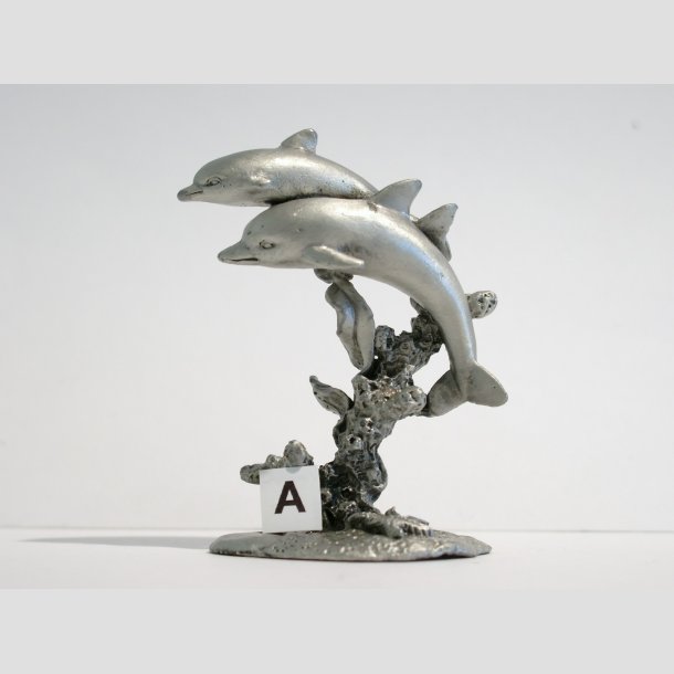 Tin Figur - Delfiner P Blger - 7cm ID Deko1