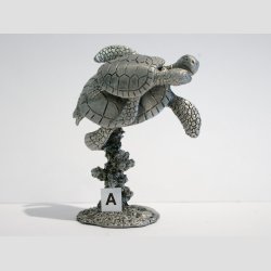 Tin Figur - Mor &amp; Baby Havskildpadder  - 8cm