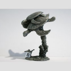 Tin Figur - Mor &amp; Baby Havskildpadder  - 8cm