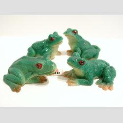 Dyrefigur - Frer - Grnne 4 Asst - Polystone - 4cm